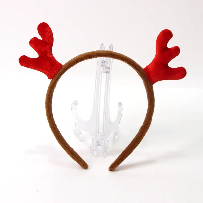 Red Deer Antlers Headband for Kids Adults Christmas Decor - Image 11
