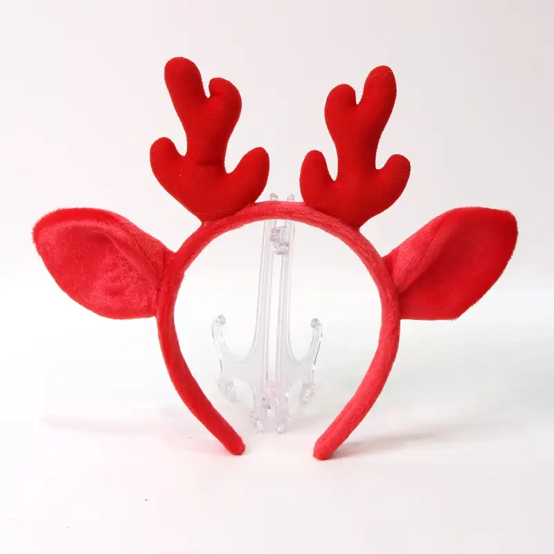 Red Deer Antlers Headband for Kids Adults Christmas Decor - Image 12