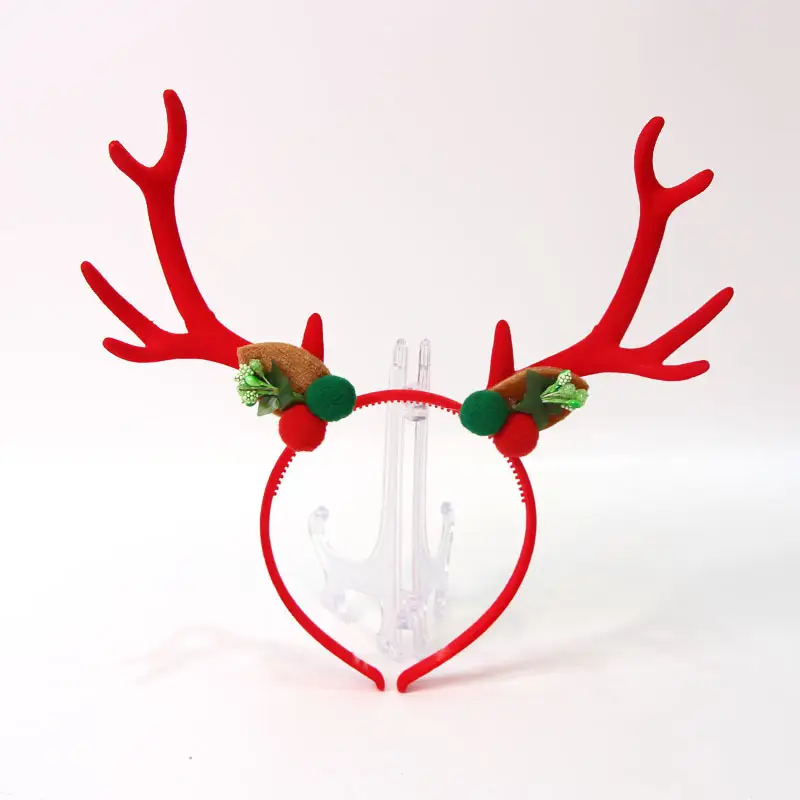 Red Deer Antlers Headband for Kids Adults Christmas Decor - Image 17