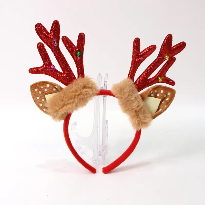 Red Deer Antlers Headband for Kids Adults Christmas Decor - Image 6