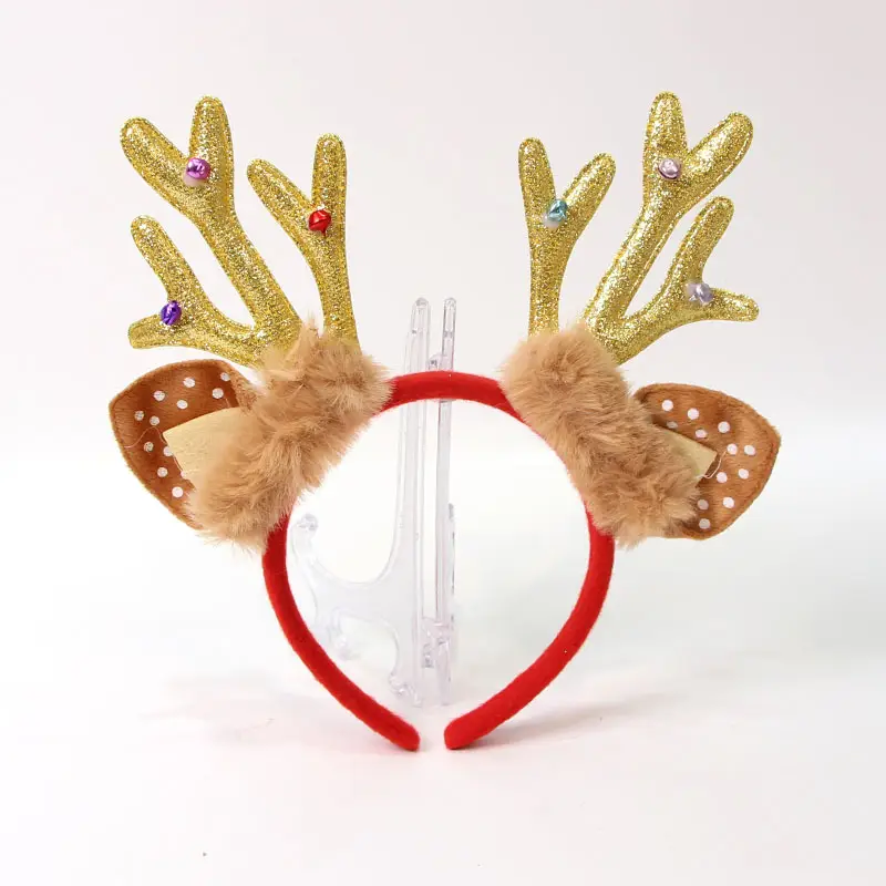 Red Deer Antlers Headband for Kids Adults Christmas Decor - Image 7