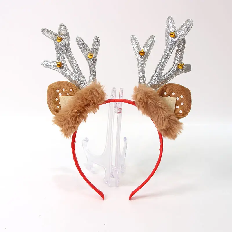 Red Deer Antlers Headband for Kids Adults Christmas Decor - Image 8