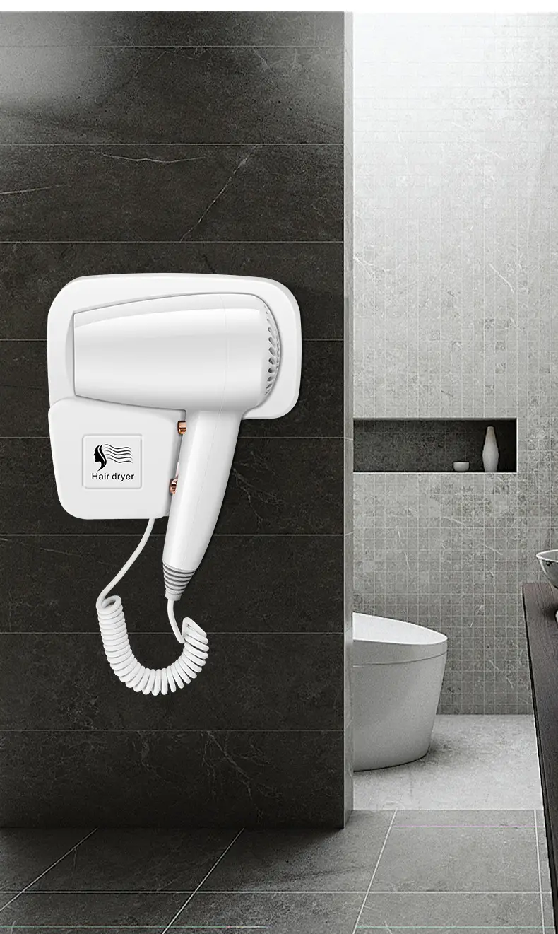 Wall-Mounted Hair Dryer with Noise Reduction & Strong Wind — feature 24