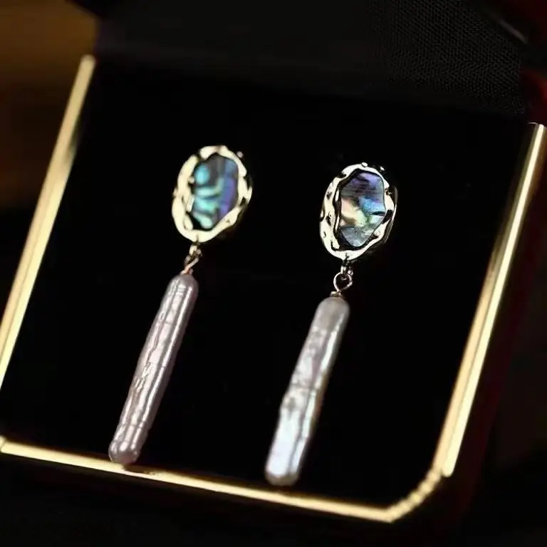 S925 Silver Pearl Earrings with Crystal Top Design — feature 7