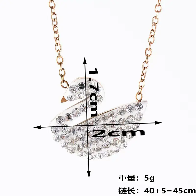 Black Swan Titanium Necklace for Women — feature 2