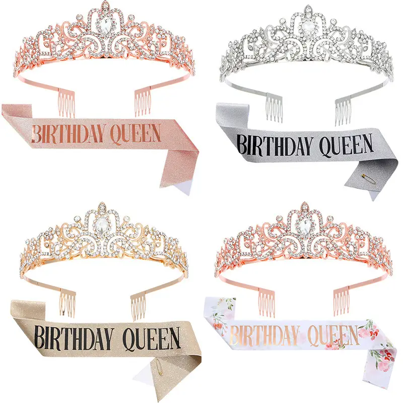 Crystal Crown Birthday Queen Belt Strap Wholesale — feature 7