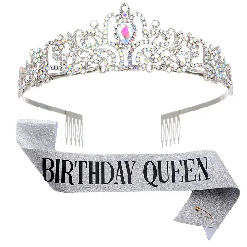 Crystal Crown Birthday Queen Belt Strap Wholesale