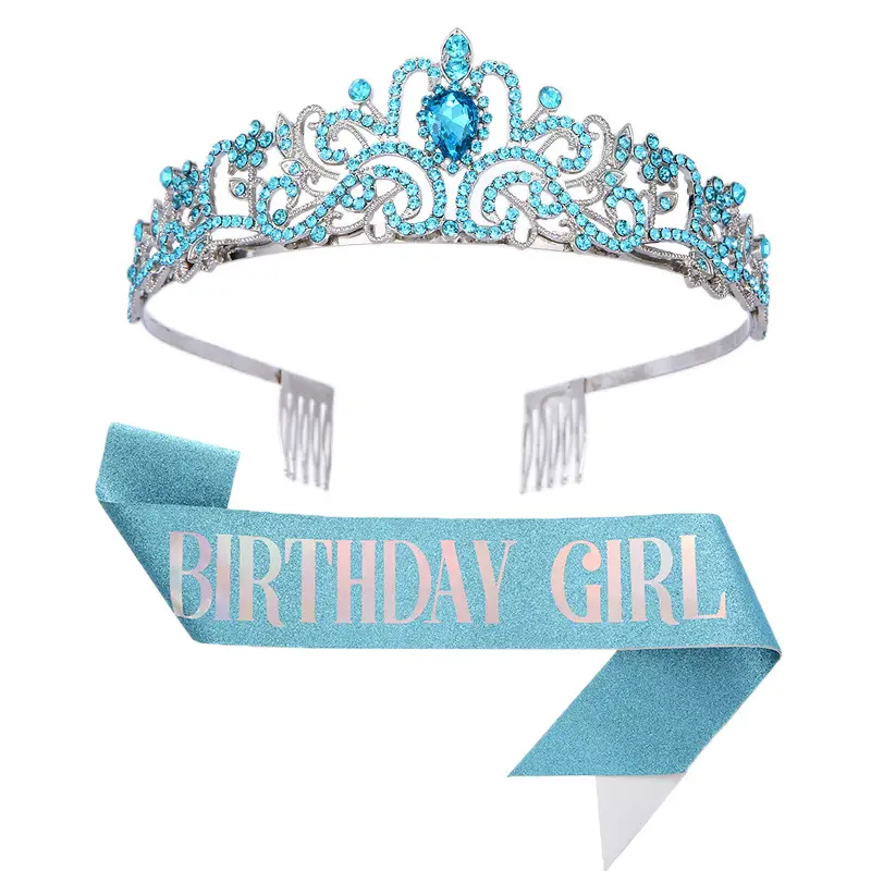 Crystal Crown Birthday Queen Belt Strap Wholesale