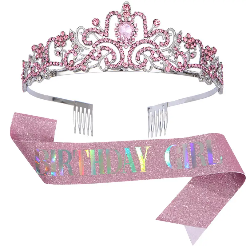 Crystal Crown Birthday Queen Belt Strap Wholesale
