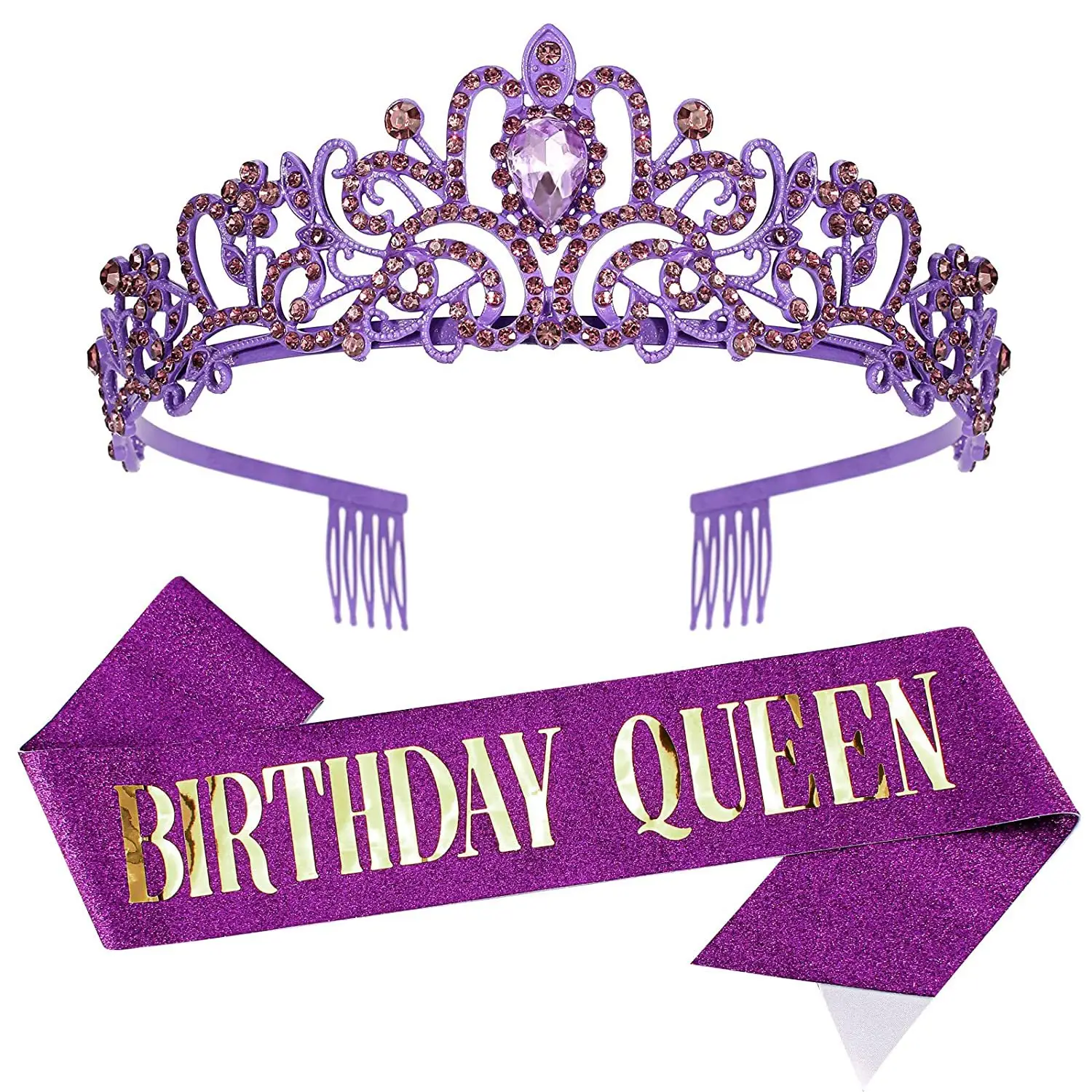 Crystal Crown Birthday Queen Belt Strap Wholesale