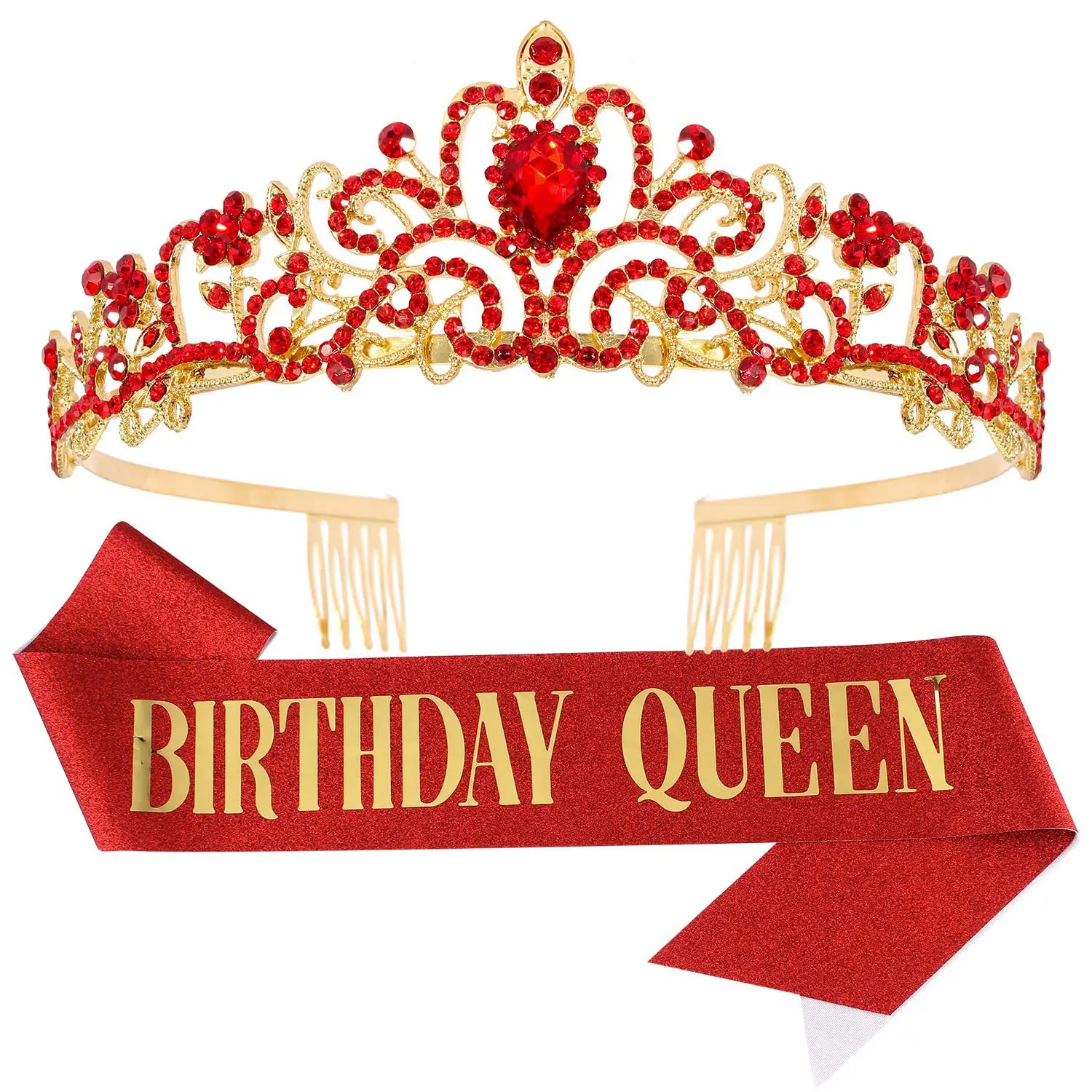 Crystal Crown Birthday Queen Belt Strap Wholesale