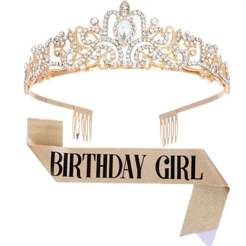 Crystal Crown Birthday Queen Belt Strap Wholesale
