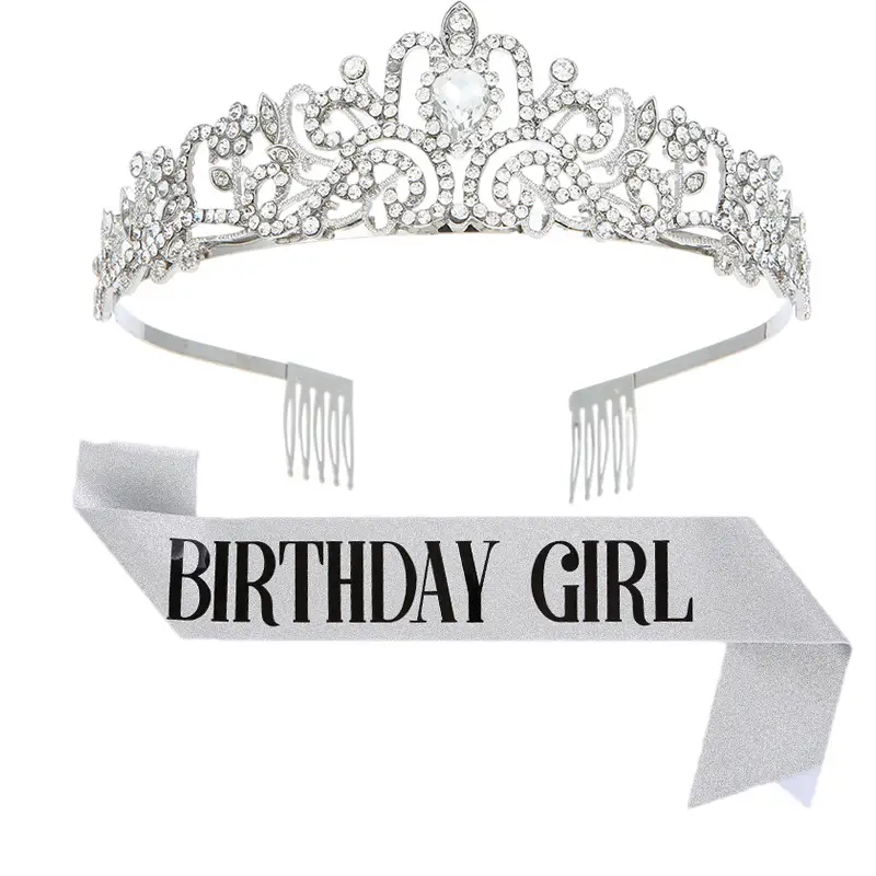 Crystal Crown Birthday Queen Belt Strap Wholesale