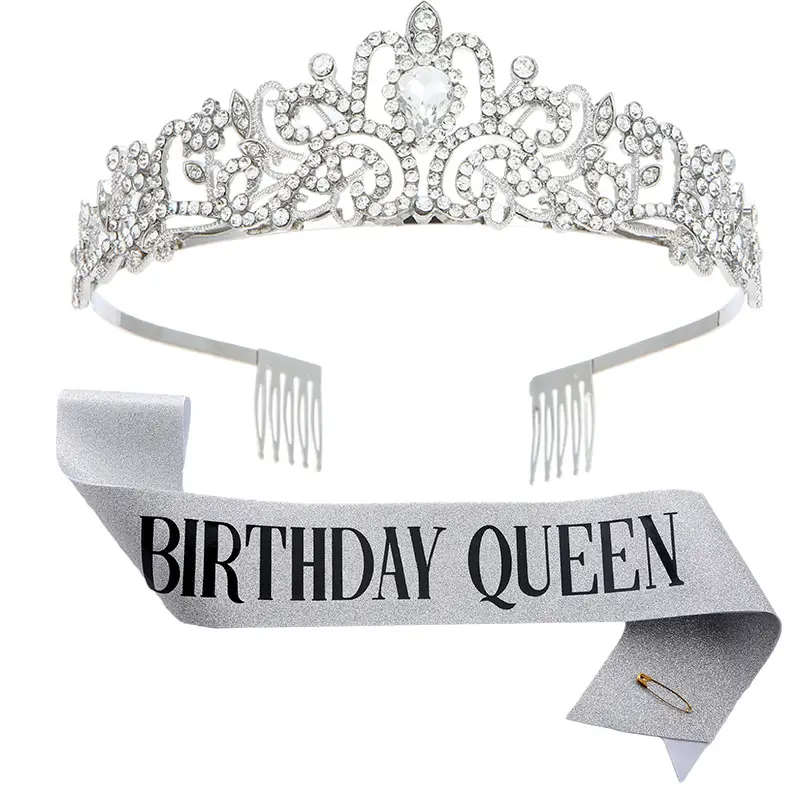 Crystal Crown Birthday Queen Belt Strap Wholesale