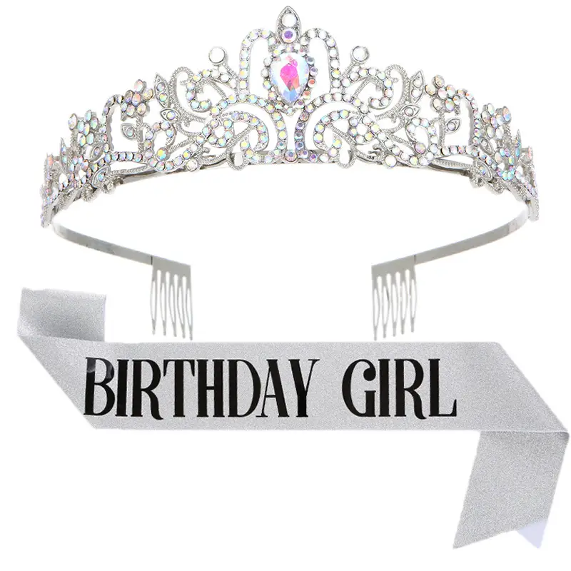 Crystal Crown Birthday Queen Belt Strap Wholesale