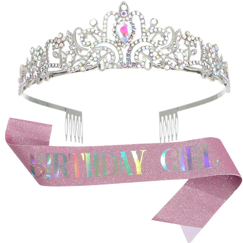 Crystal Crown Birthday Queen Belt Strap Wholesale