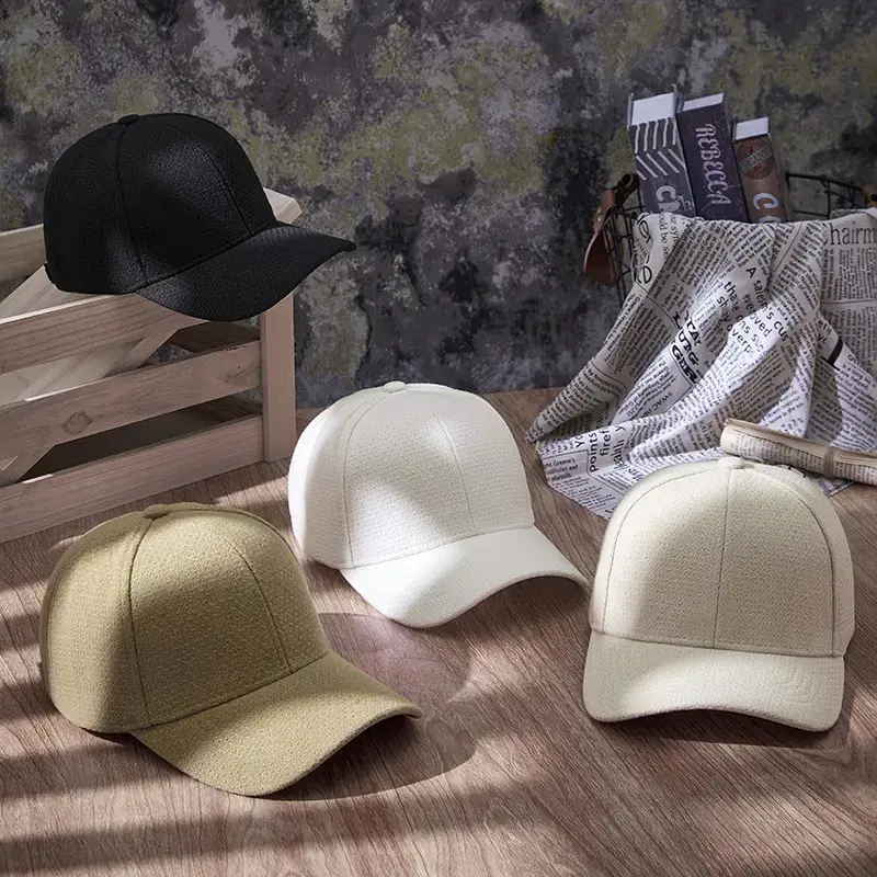 Beige Unisex Baseball Cap Warm Sun Protection