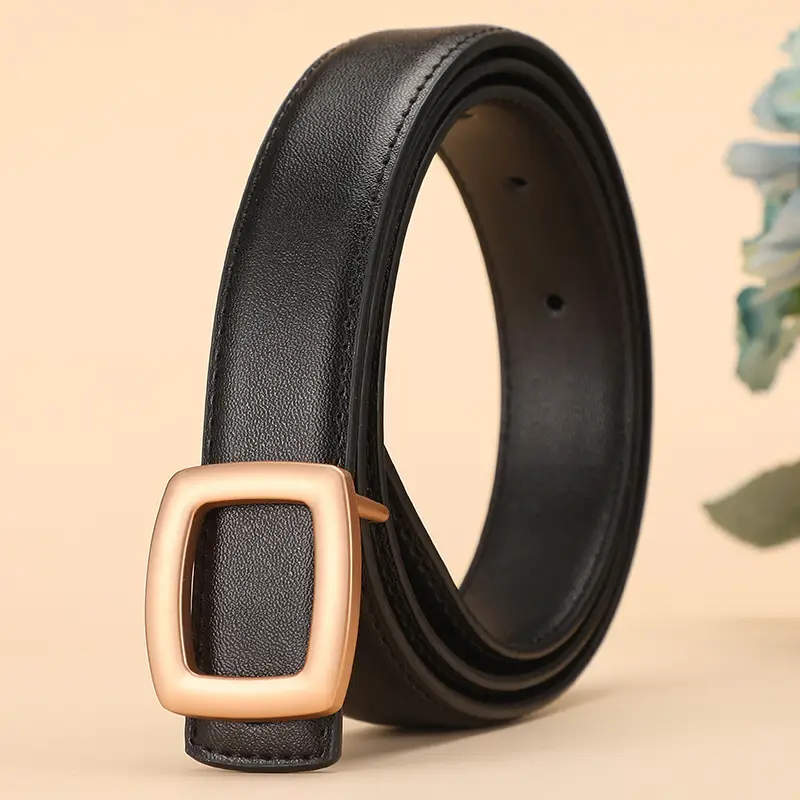 Women's Leather Belt Matte Alloy Business Decorative Belt - Image 14