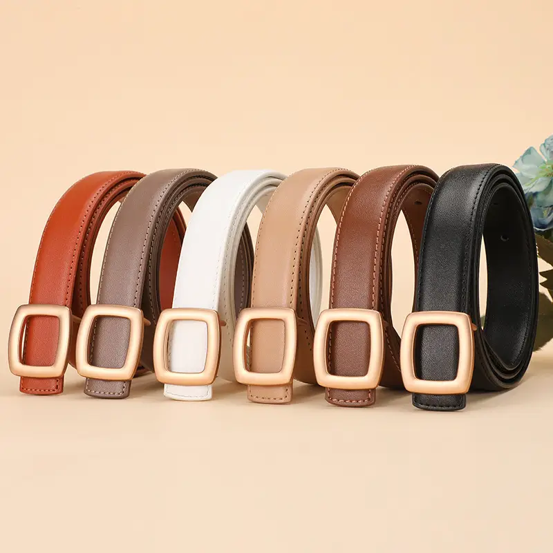 Women's Leather Belt Matte Alloy Business Decorative Belt - Image 17