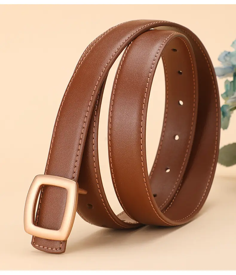 Women's Leather Belt Matte Alloy Business Decorative Belt — feature 18