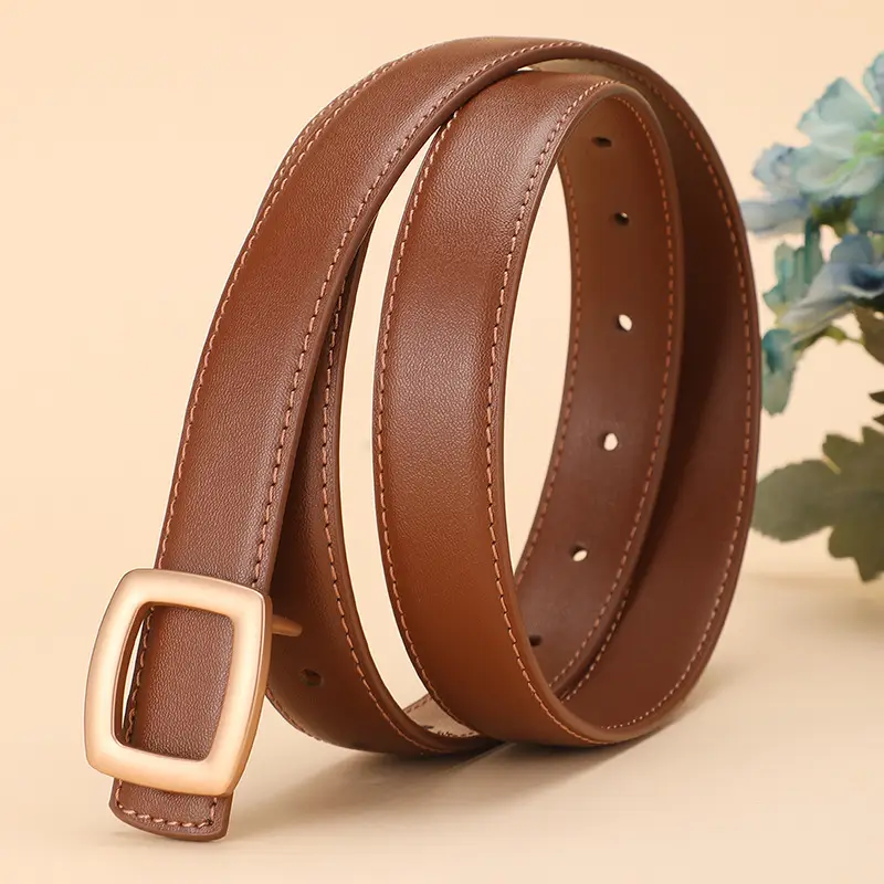 Women's Leather Belt Matte Alloy Business Decorative Belt — feature 20
