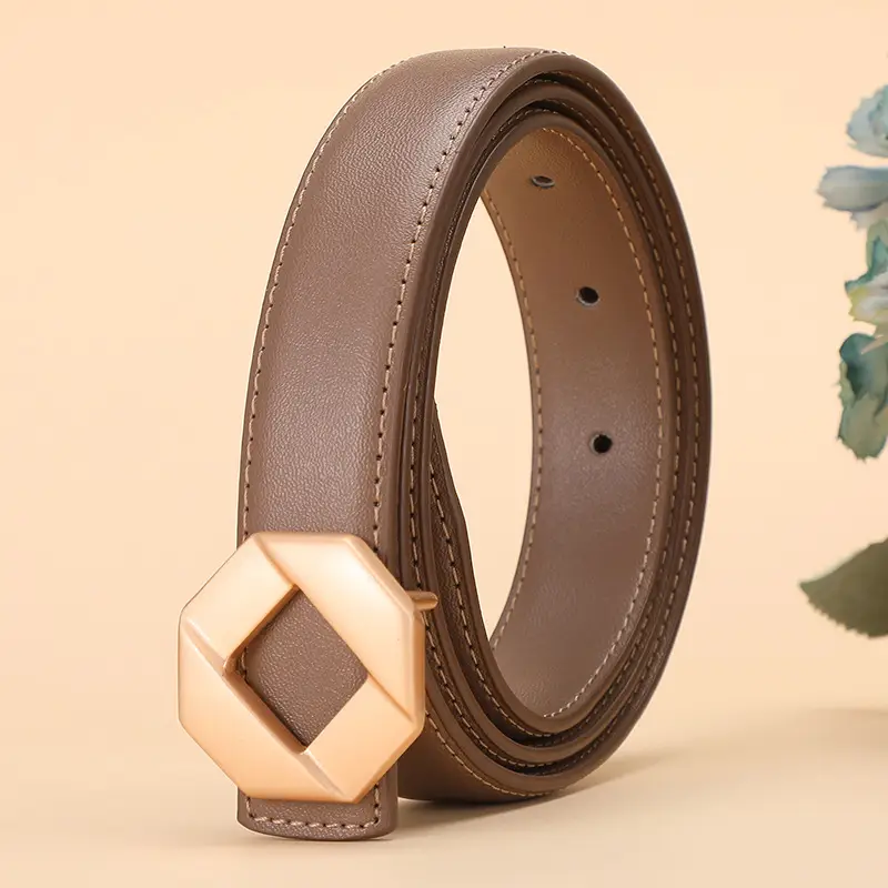 Women's Leather Belt Matte Alloy Business Decorative Belt - Image 10