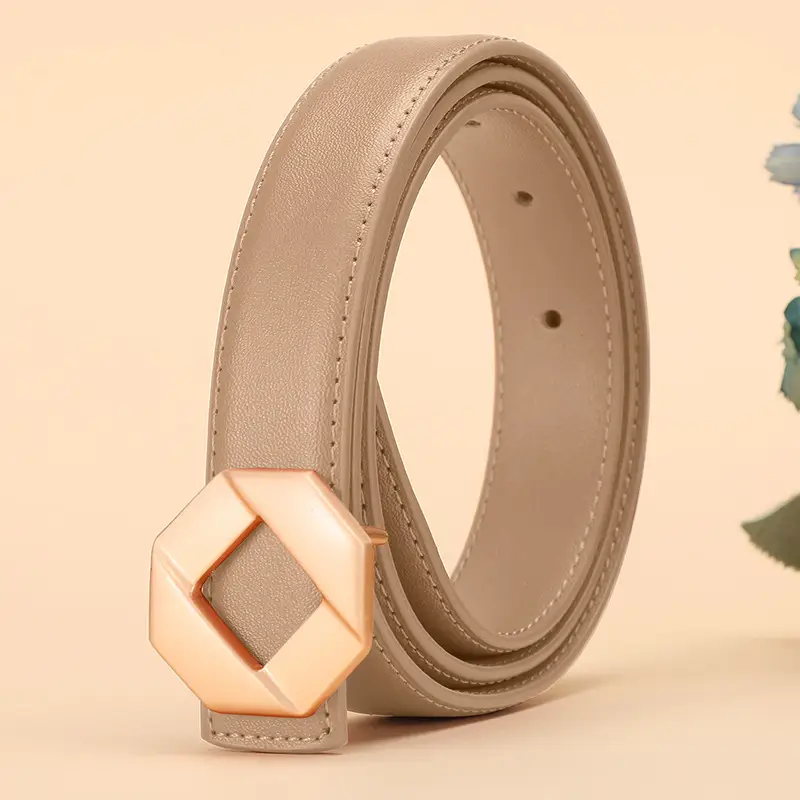 Women's Leather Belt Matte Alloy Business Decorative Belt - Image 11