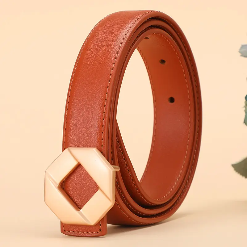 Women's Leather Belt Matte Alloy Business Decorative Belt - Image 12