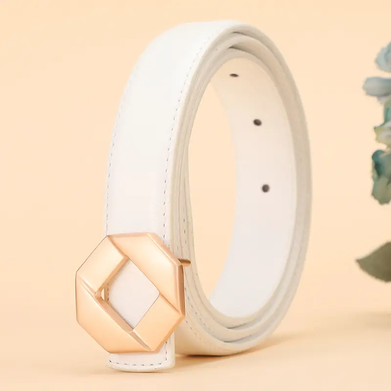 Women's Leather Belt Matte Alloy Business Decorative Belt - Image 13