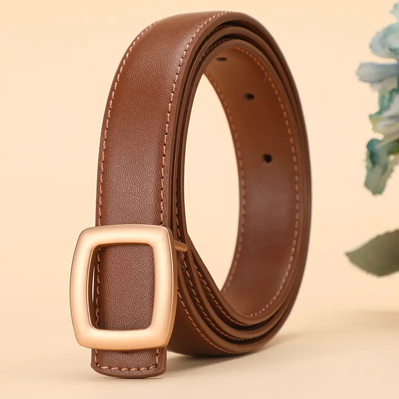 Women's Leather Belt Matte Alloy Business Decorative Belt - Image 2