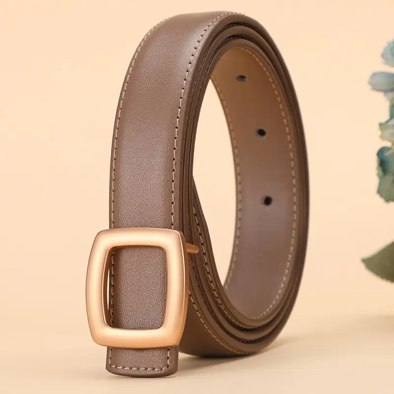 Women's Leather Belt Matte Alloy Business Decorative Belt - Image 3