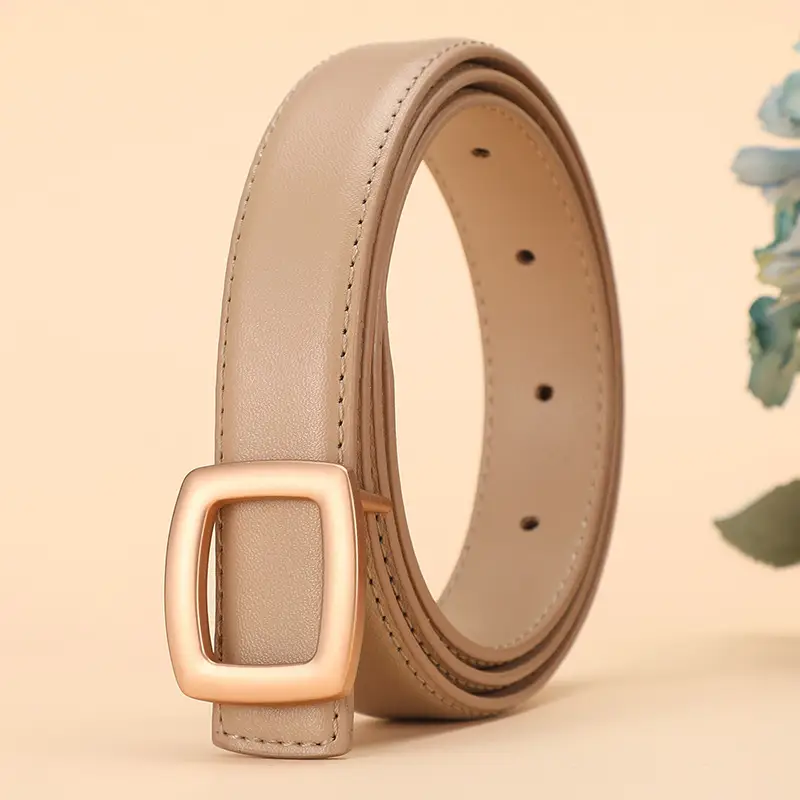 Women's Leather Belt Matte Alloy Business Decorative Belt - Image 4