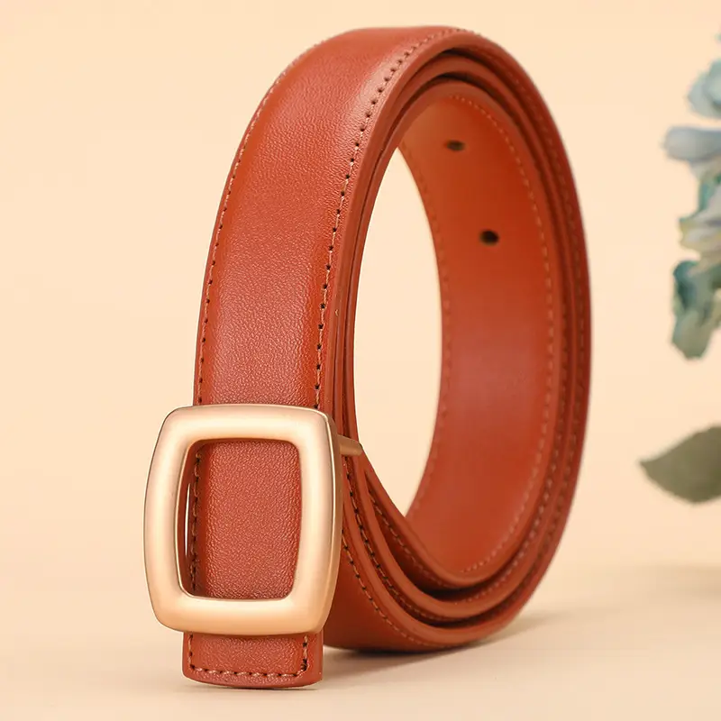 Women's Leather Belt Matte Alloy Business Decorative Belt - Image 5