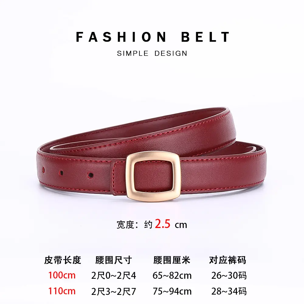 Women's Leather Belt Matte Alloy Business Decorative Belt - Image 7