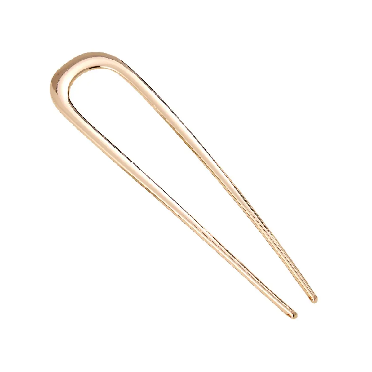 U-Shaped Metal Hairpin Antique Glaze Large - Image 9