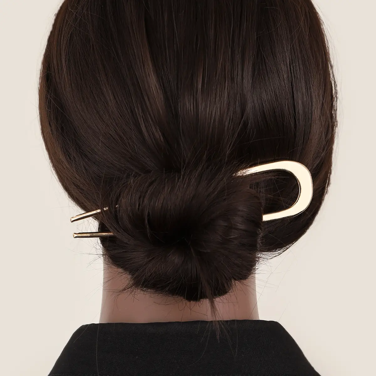 U-Shaped Metal Hairpin Antique Glaze Large — feature 2