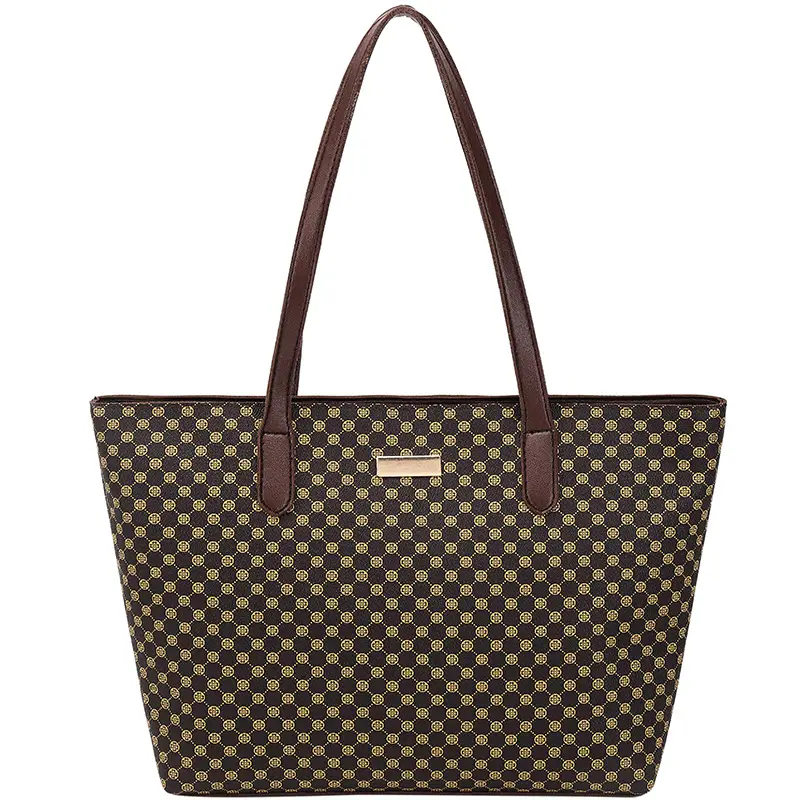 Pink Printed Women's Tote Bag with Leather Handles - Image 8