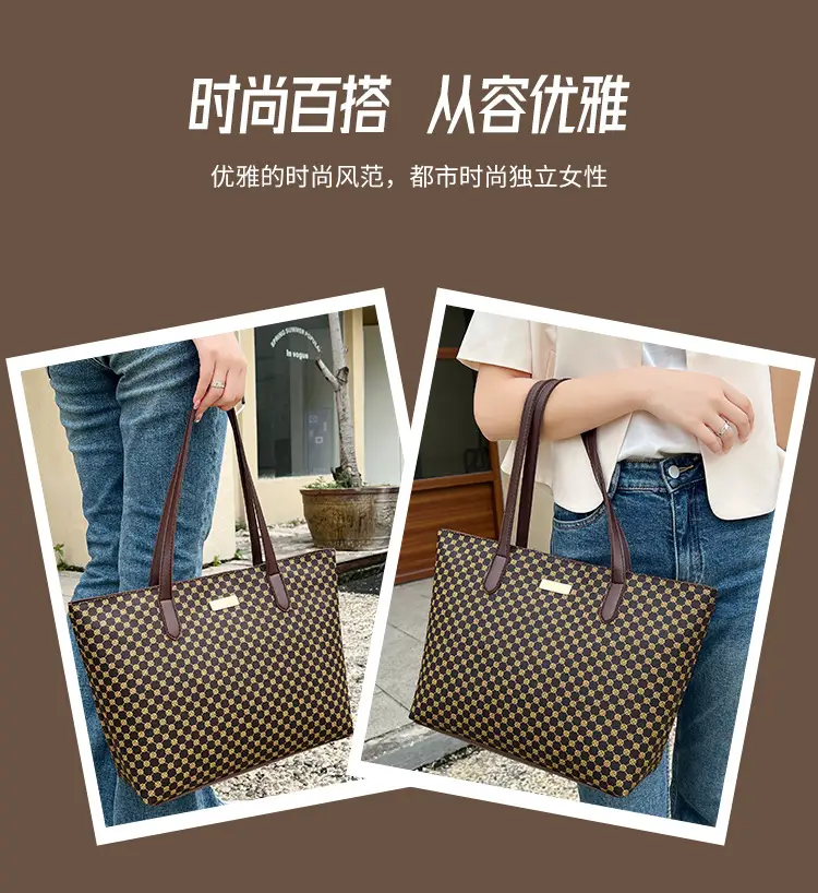 Pink Printed Women's Tote Bag with Leather Handles — feature 3