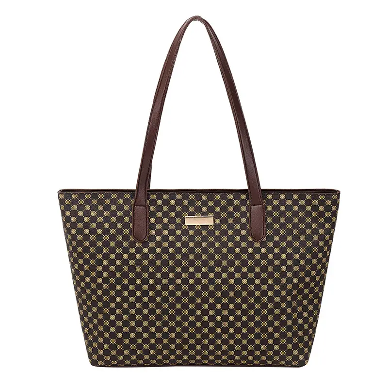 Pink Printed Women's Tote Bag with Leather Handles — feature 35