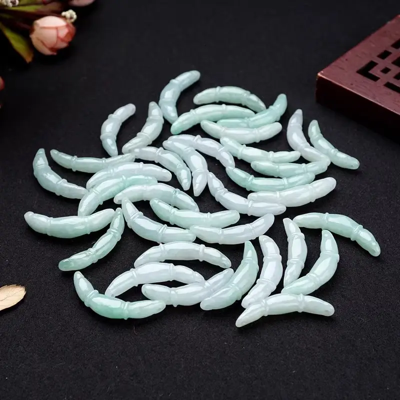 Natural Jade Curved Bracelet Hand Row High Design - Image 2