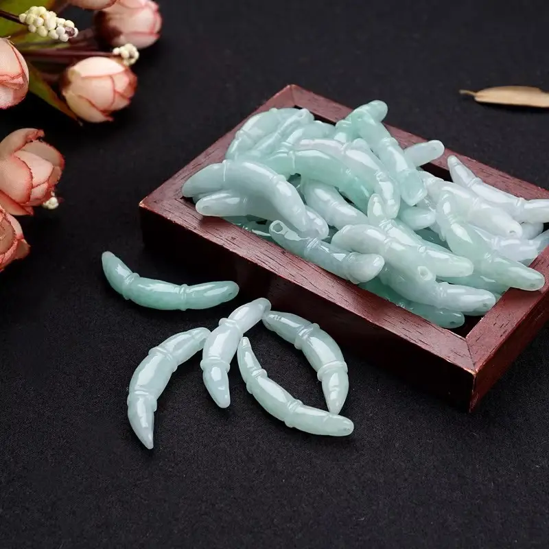 Natural Jade Curved Bracelet Hand Row High Design - Image 3