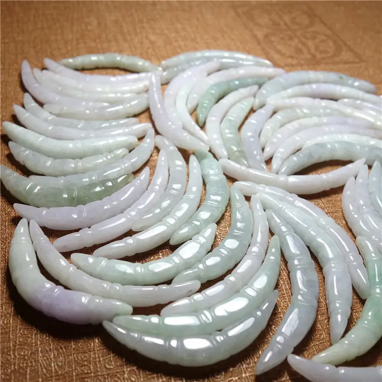 Natural Jade Curved Bracelet Hand Row High Design — feature 5