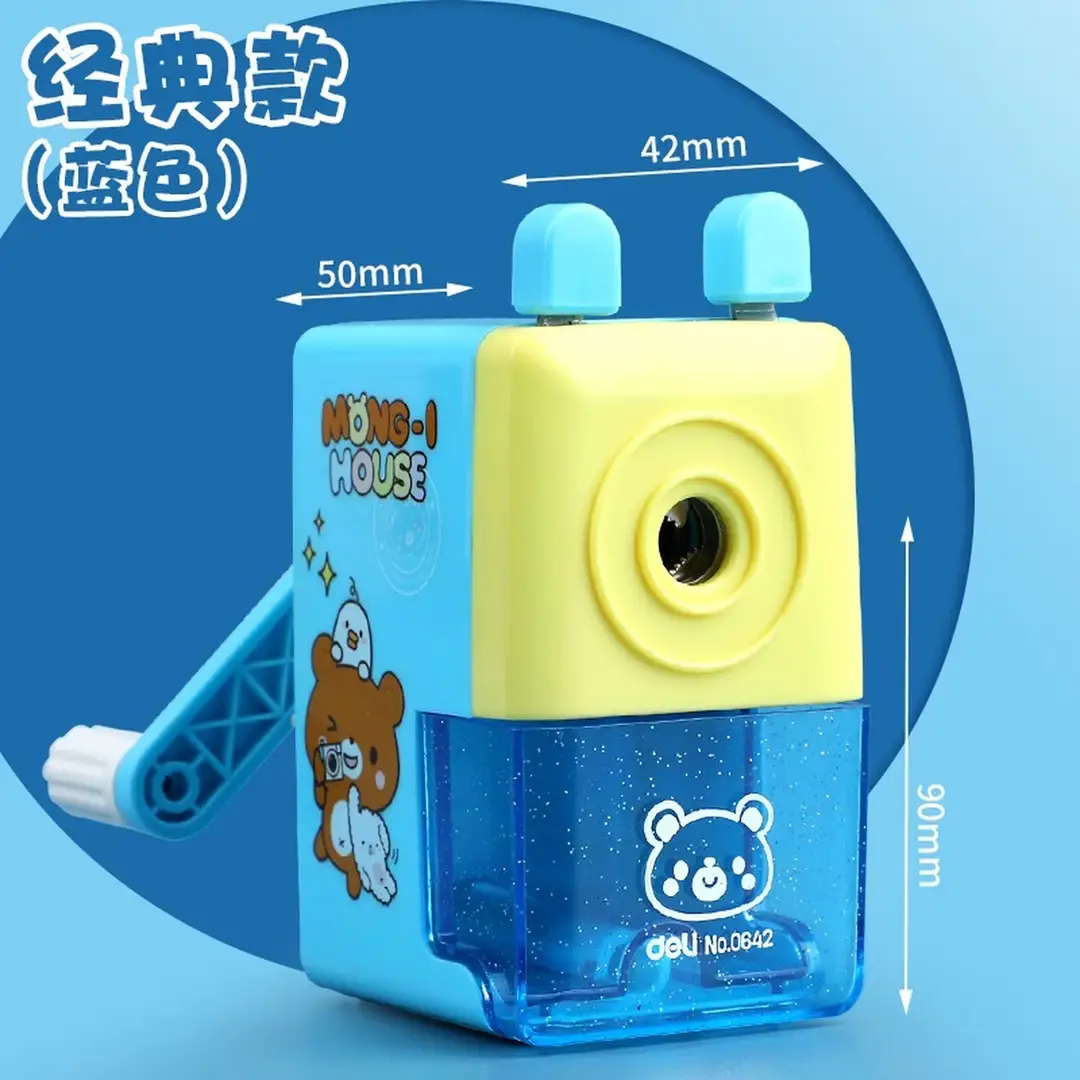 Efficient Pencil Sharpener with Automatic Lead Feed, Adjustable Thickness, and Non-Breaking Lead Design for Children and Students, Manual Pencil Sharpener