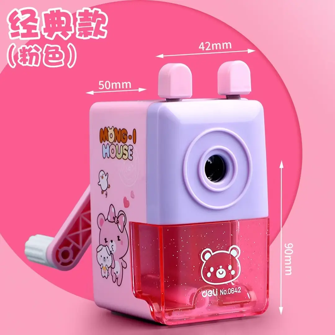 Efficient Pencil Sharpener with Automatic Lead Feed, Adjustable Thickness, and Non-Breaking Lead Design for Children and Students, Manual Pencil Sharpener