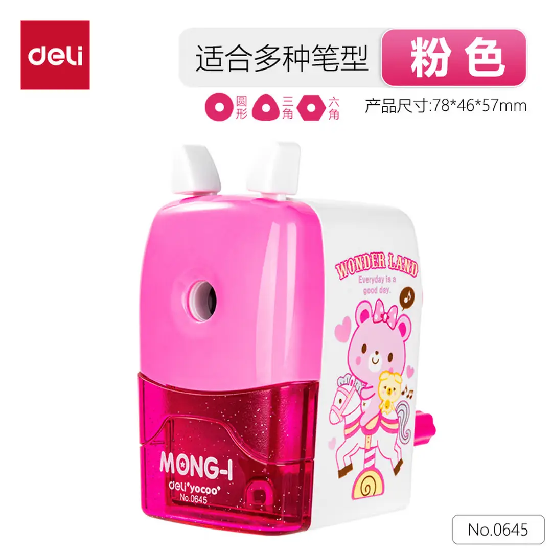 Efficient Pencil Sharpener with Automatic Lead Feed, Adjustable Thickness, and Non-Breaking Lead Design for Children and Students, Manual Pencil Sharpener