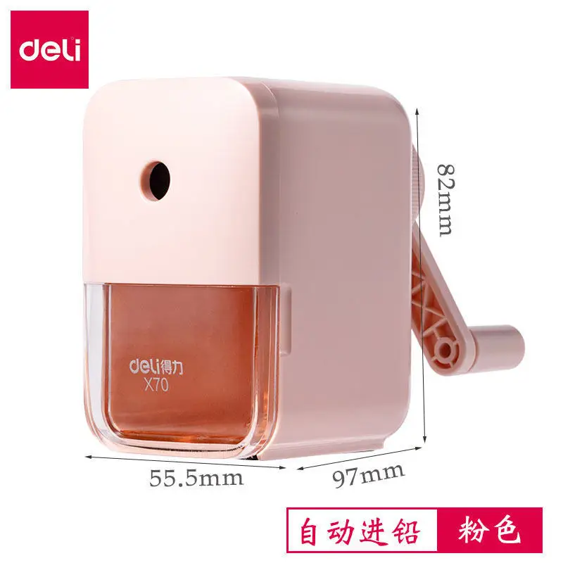 Efficient Pencil Sharpener with Automatic Lead Feed, Adjustable Thickness, and Non-Breaking Lead Design for Children and Students, Manual Pencil Sharpener