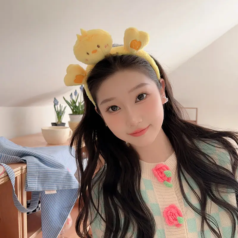 Cute Rabbit Face Wash Headband for Girls - Image 21