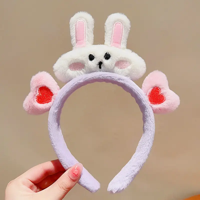 Cute Rabbit Face Wash Headband for Girls - Image 10