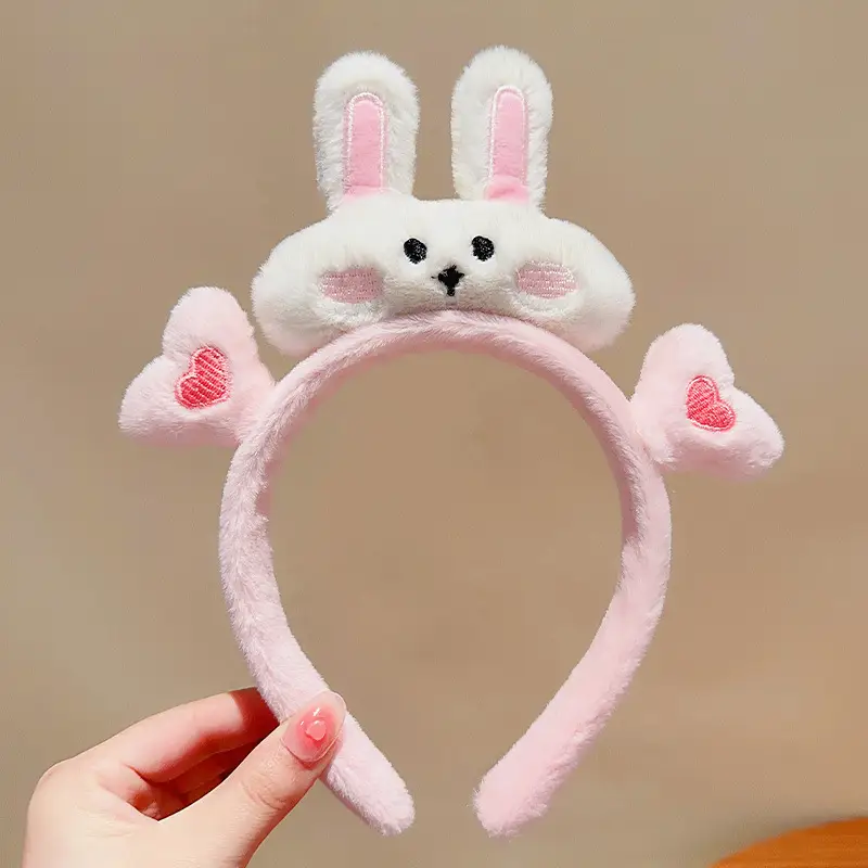 Cute Rabbit Face Wash Headband for Girls - Image 7