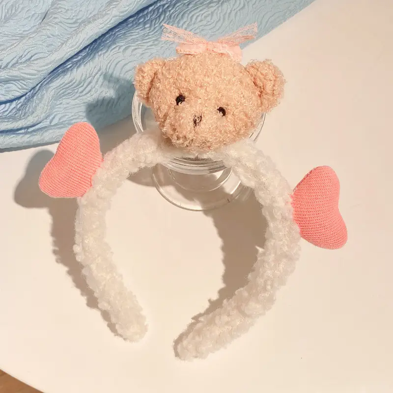 Cute Plush Heart Headband for Women - Image 14